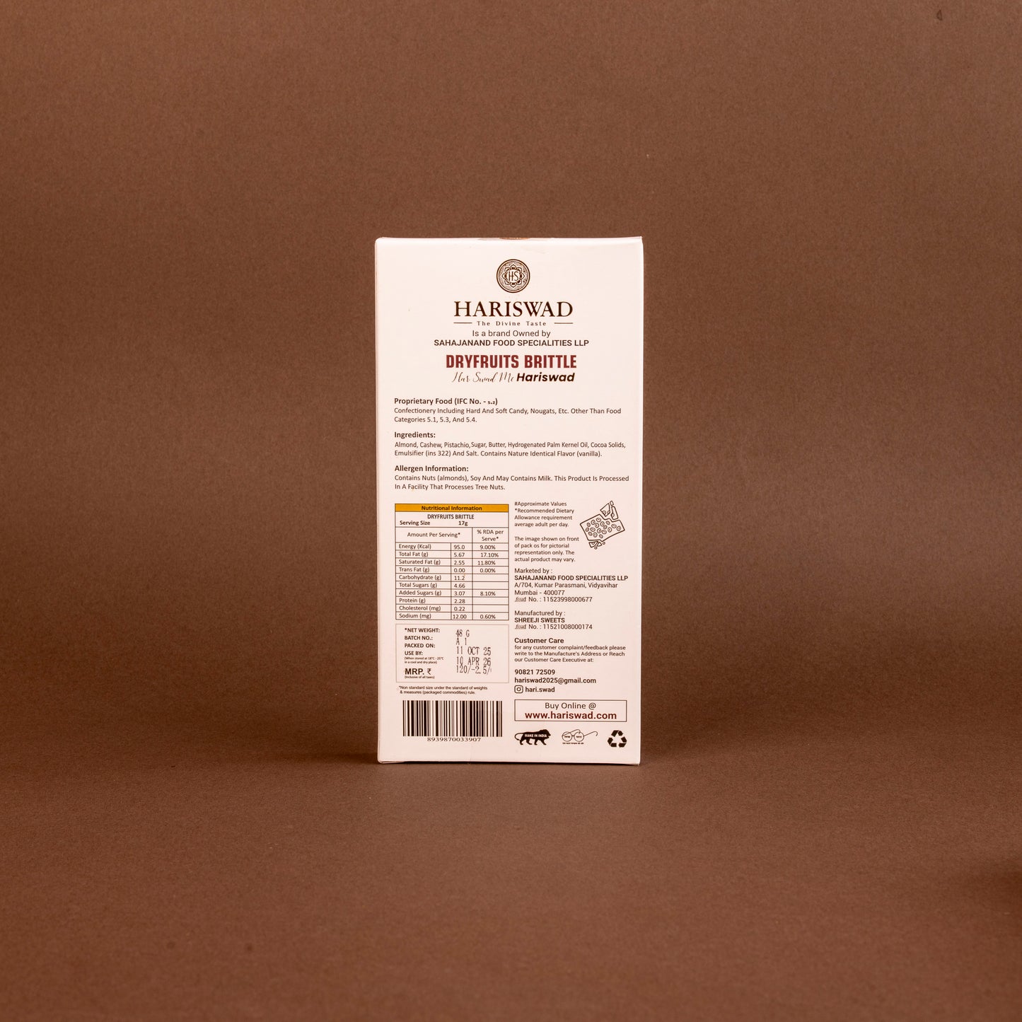 Hariswad Dryfruits Brittle