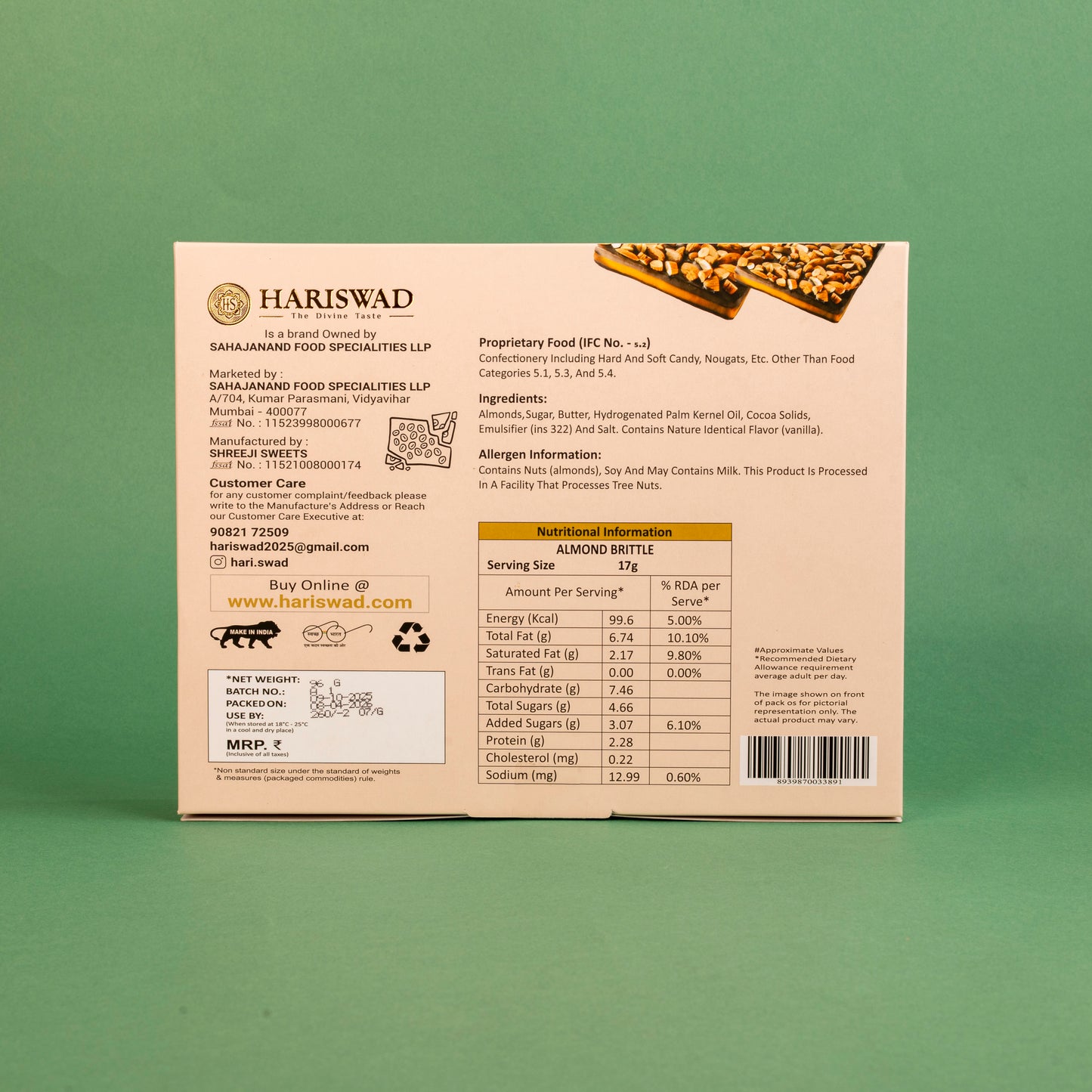 Hariswad Almond Brittle