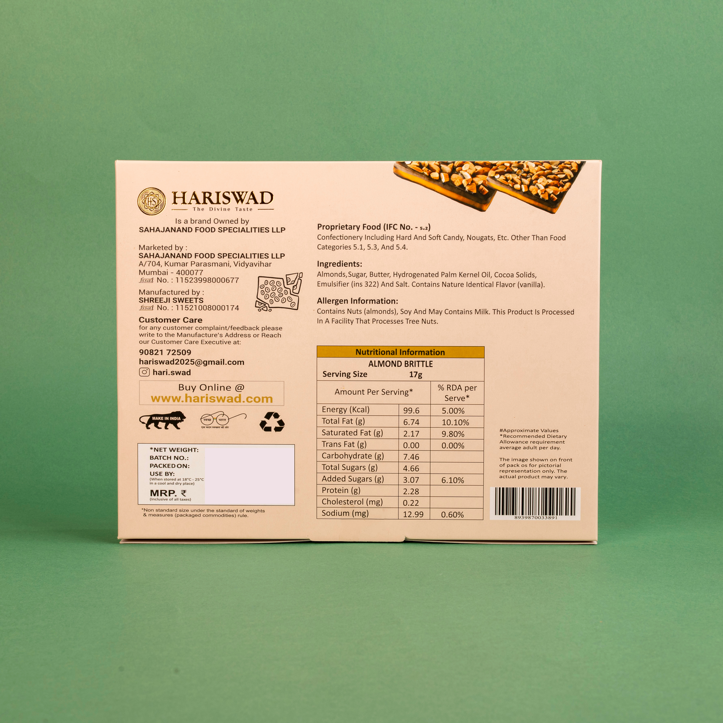 Hariswad Almond Brittle