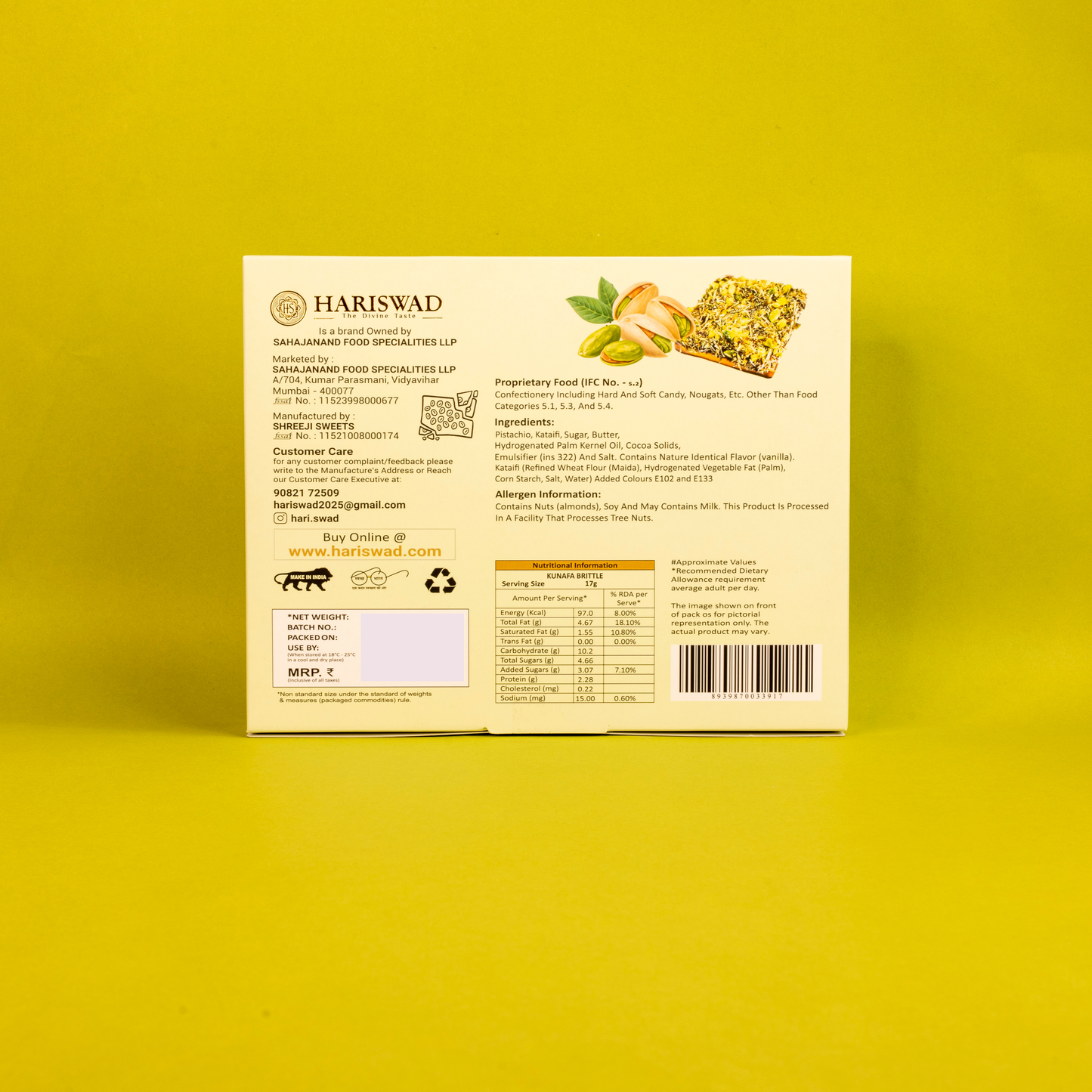 Hariswad Kunafa Brittle