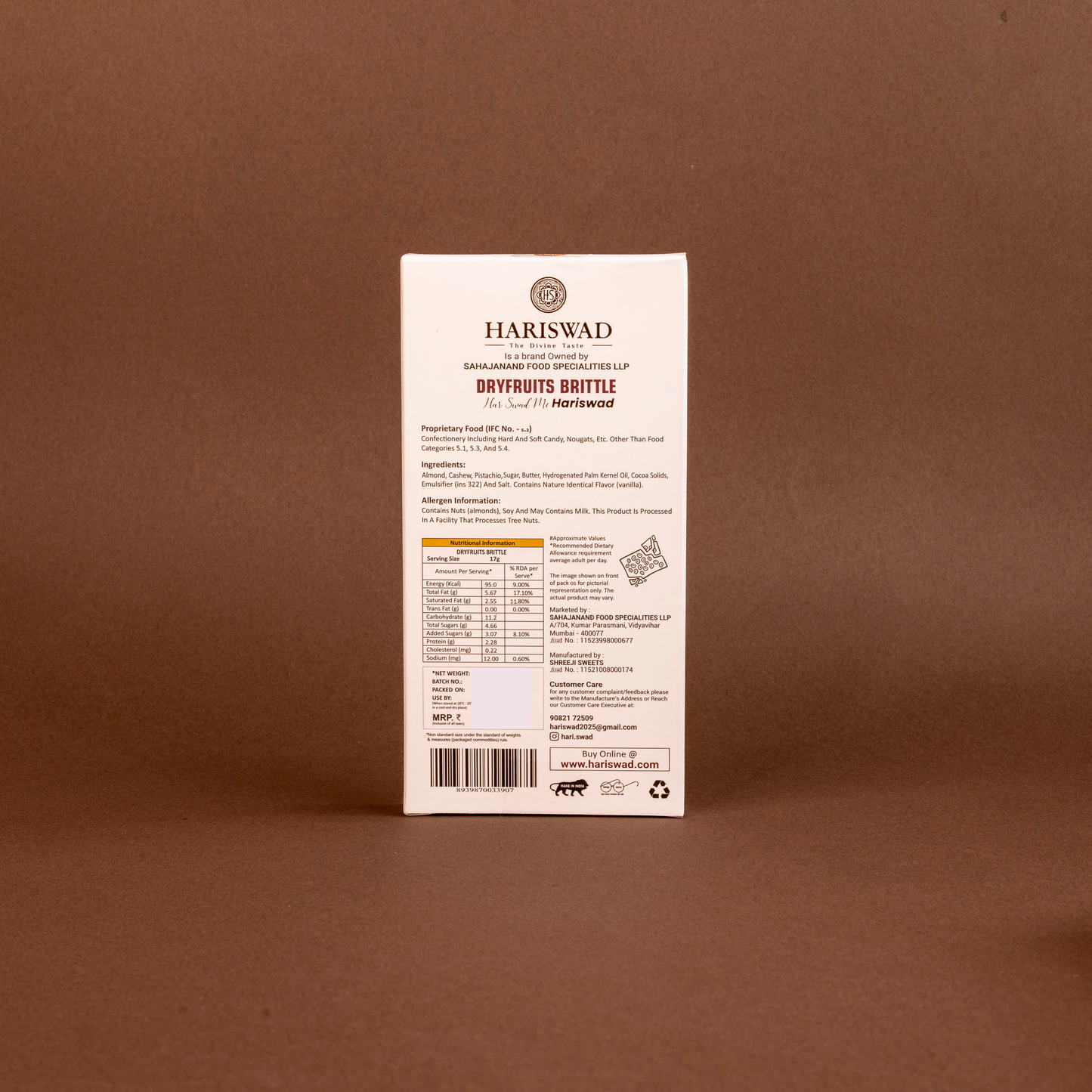 Hariswad Dryfruits Brittle